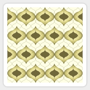 Ogee pattern gradient avocado green Sticker